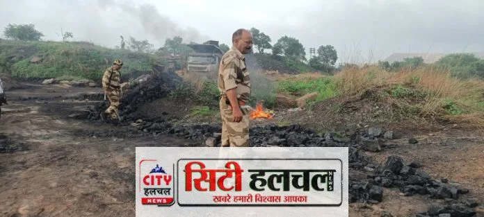 झरिया पुलिस और सीआईएसएफ की गुप्त सूचना पर की अवैध कोयले की छापेमारी |