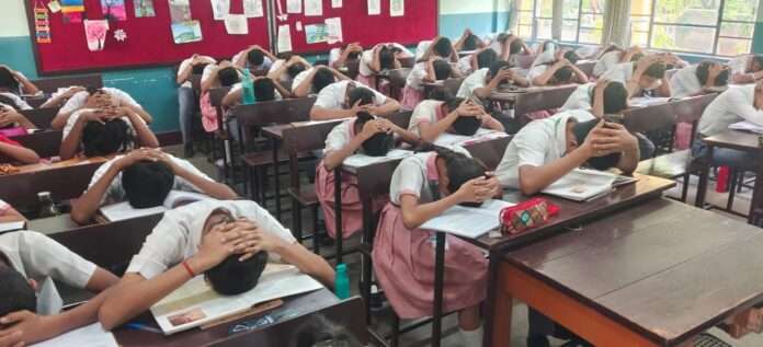 जेवियर्स बोकारो के विद्यार्थियों ने मॉक ड्रिल में लिया भाग, सीखे आपात स्थिति से बचाव के तरीके