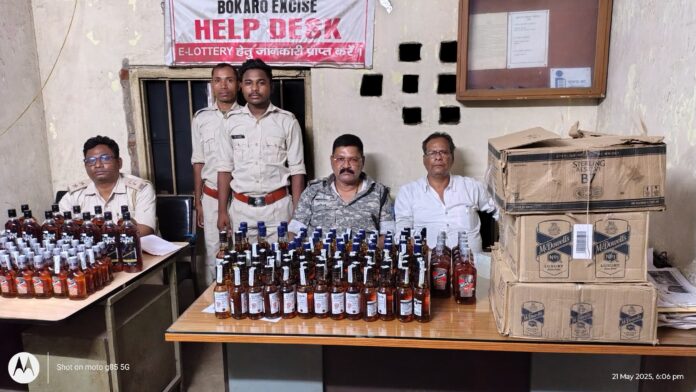 भारी मात्रा में अवैध विदेशी शराब बरामद, उत्पाद विभाग ने की छापेमारी