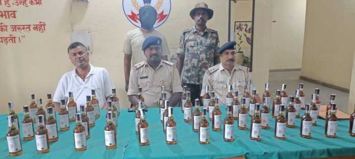 बोकारो में गुप्त सूचना पर बड़ी कार्रवाई, विदेशी शराब की भारी खेप बरामद, एक युवक गिरफ्तार